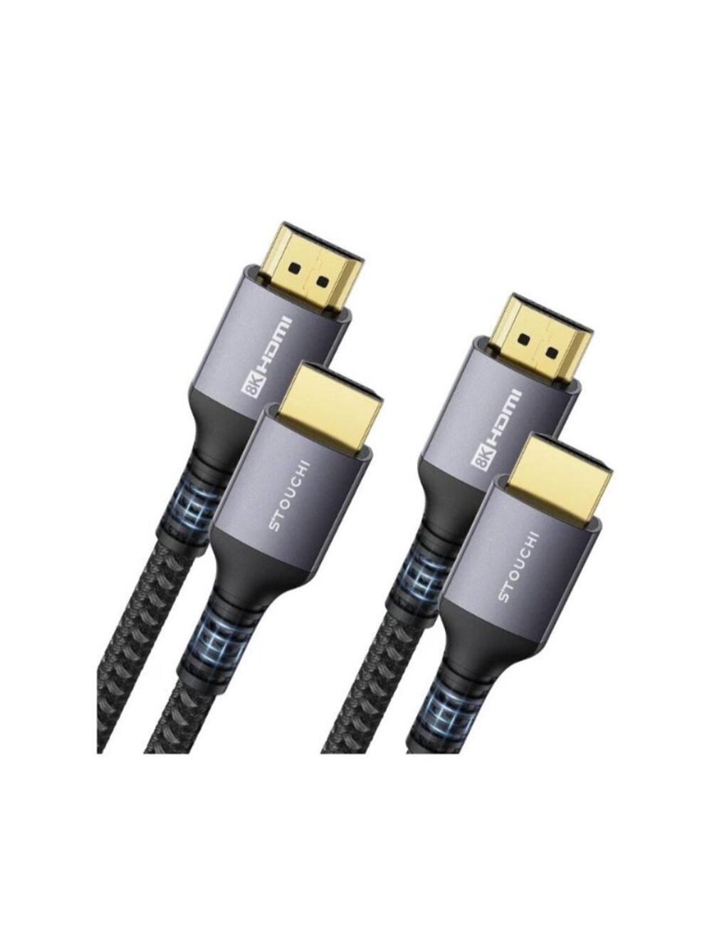 Stouchi 8K HDMI 2.1 Cable 8ft (2-Pack) 48Gbps Ultra High Speed 4K@120Hz